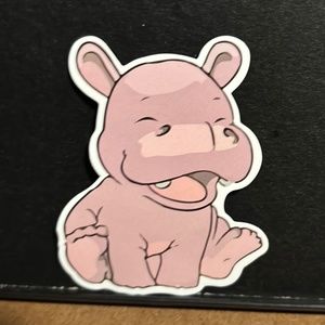 CARTOON HIPPO STICKER